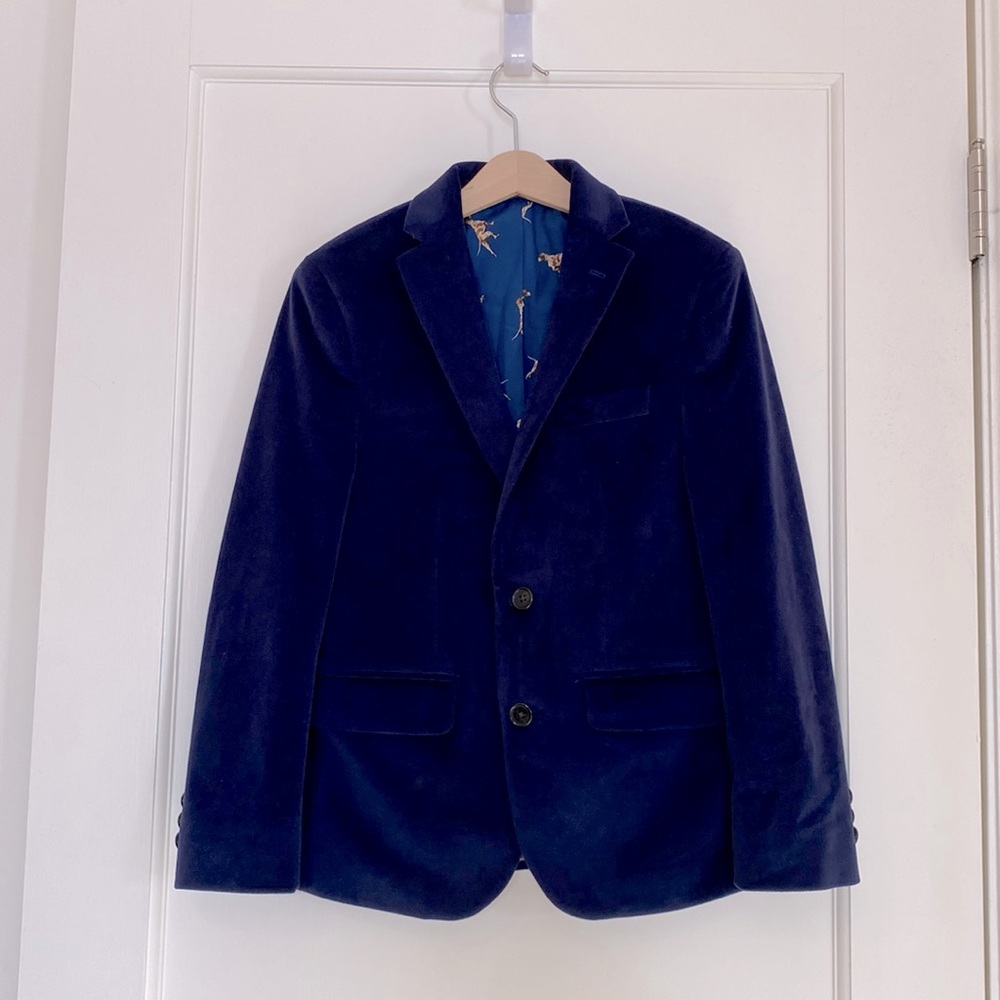 Ralph Lauren Velvet Navy Blazer